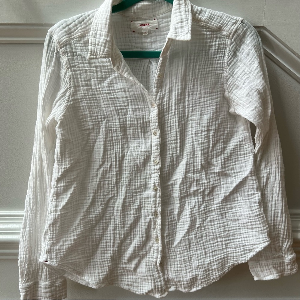 Xirena Scout Chelsea Gauze Button Down Top